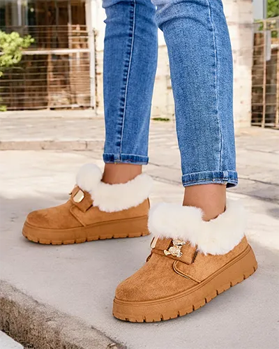 Royalfashion Női rövid csizma a'la hócsizma Dobis