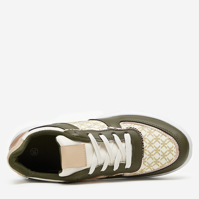 Zöld női sportcipő Glou mintával - Lábbeli