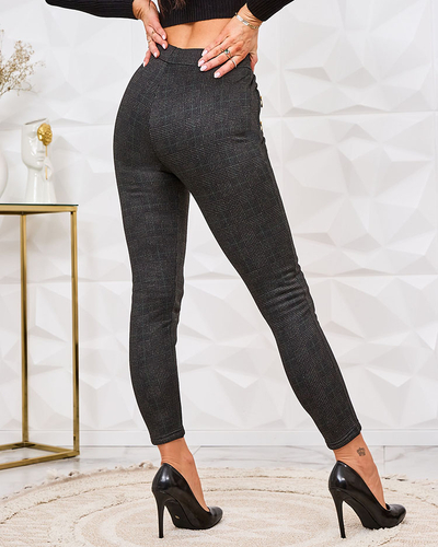 Royalfashion Női szigetelt kockás teggings nadrág