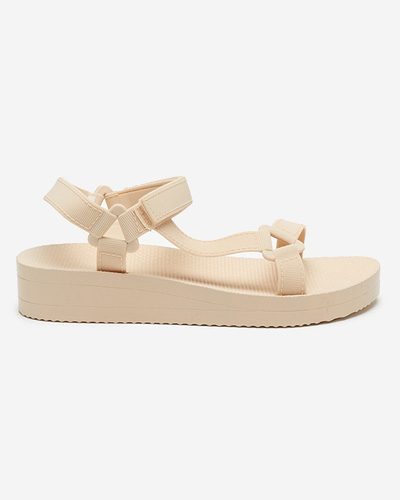 OUTLET Bézs színű női lapos szandál Ostoy-Shoes