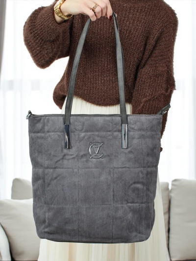 Caryenne női shopper táska öko velúr