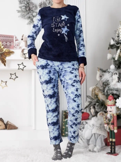 Royalfashion Női Pizsama a'la Fleece Life Star Élvezze