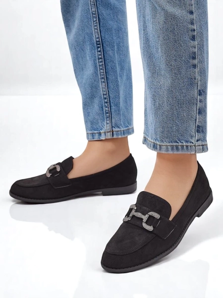 Royalfashion Elegáns női loaferek zircon díszítéssel Zante