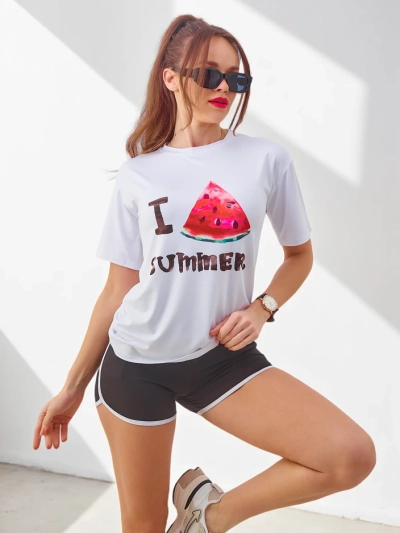 Royalfashion Női Sportruha Szett Pólóval és Sorttal Dinnye