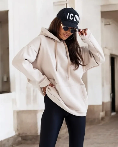 Royalfashion Női oversize kapucnis pulóver
