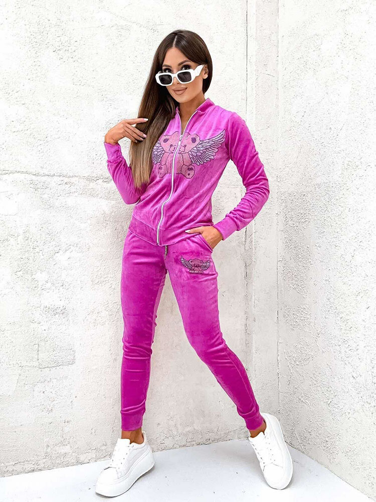 Royalfashion Szürke női csíkos pulóver szett