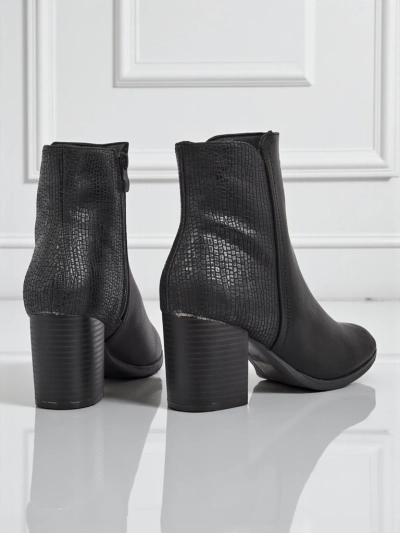 Royalfashion Női boka csizma oszlopon Abinom