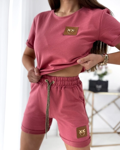 Royalfashion Coral kétrészes női sport szett foltokkal