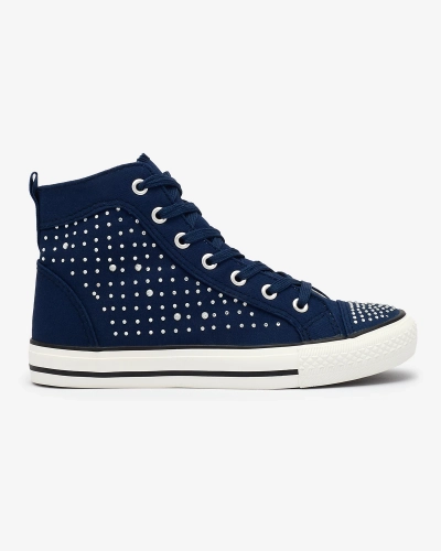 Tengerészkék magas szárú tornacipő cirkókkal Totulu- Footwear