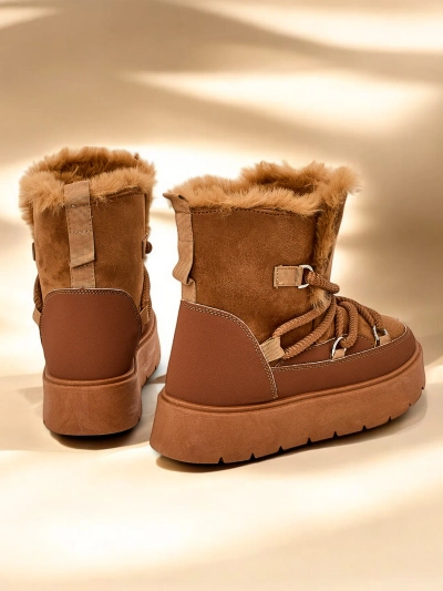 Royalfashion Női fűzős havacsizma Liloz