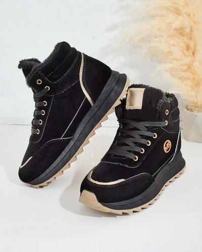 Royalfashion Melegített női tornacipő szőrmével Casill