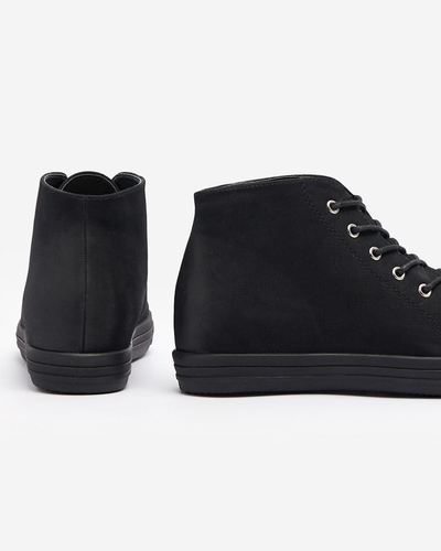 Magas fekete női tornacipő rejtett horgonnyal Rominov- Footwear