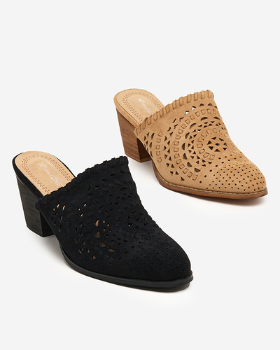 Fekete női Aqarion magassarkú cipő - Lábbeli