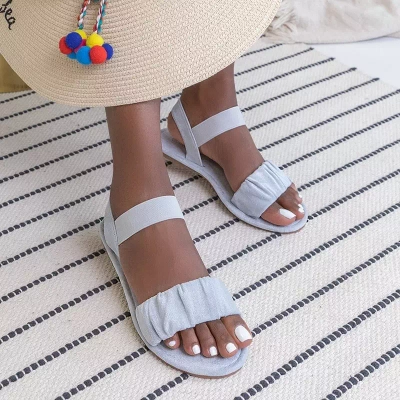 OUTLET Szürke női öko-velúr szandál Wiskonsin - Cipők