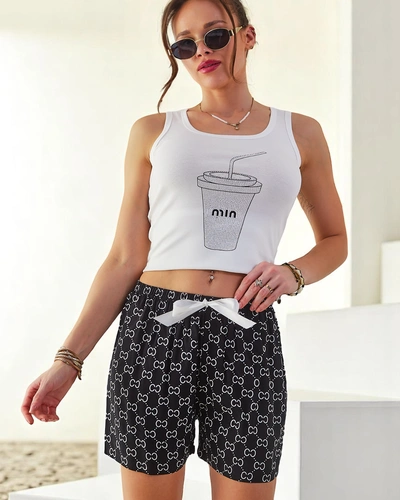 Royalfashion Pamut Női Rövidnadrág Medvékkel