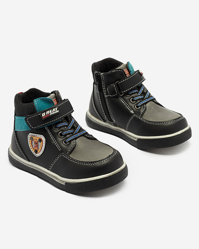 Fekete fiú csizma Wiasio- Footwear