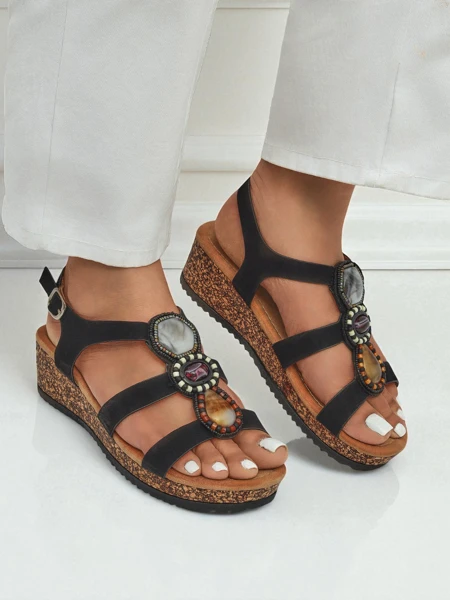 Royalfashion női köves, Grace Shine platform szandál