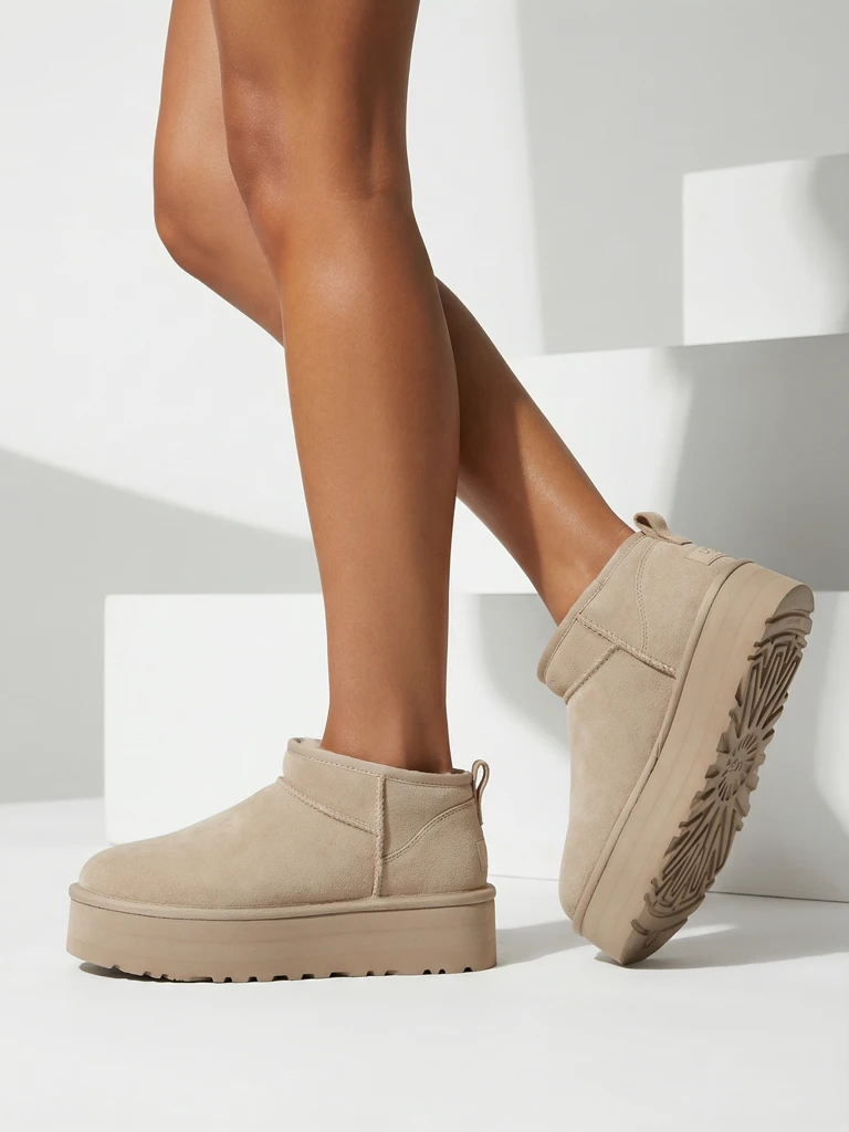 Royalfashion Női rövid csizma a'la hócsizma Ozozi