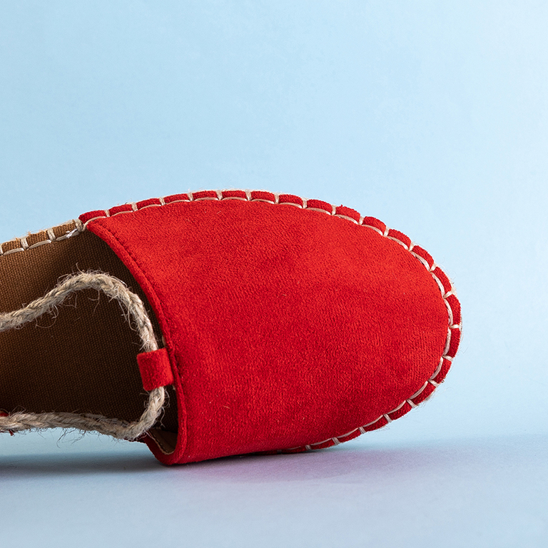 Asoria női piros kötött espadrilles - cipő