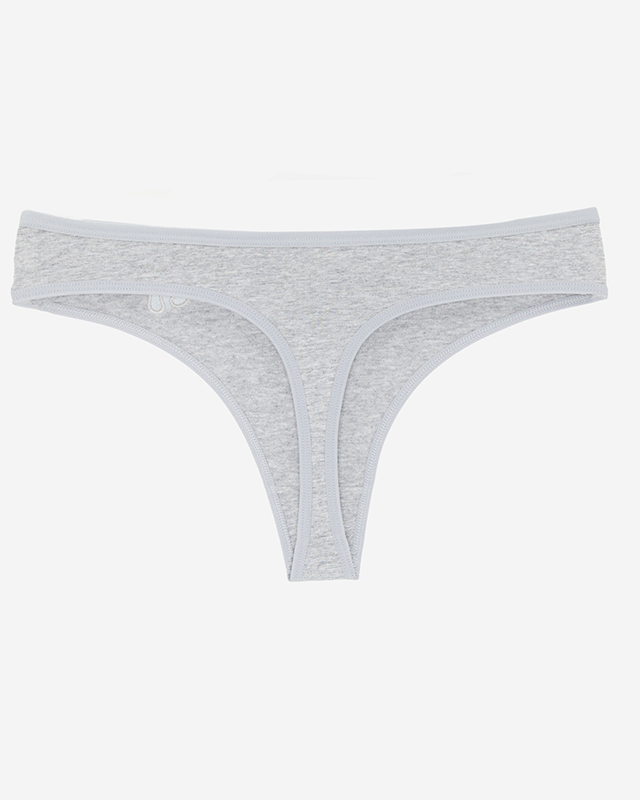 Szürke pamut női tanga - Fehérnemű