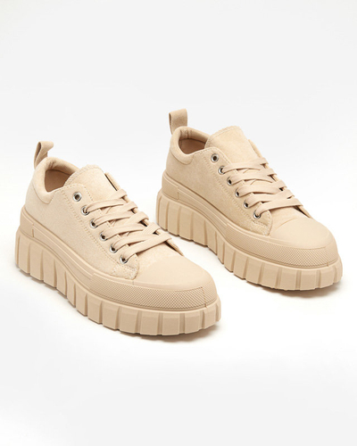 Maomis bézs magas női tornacipő - Lábbeli