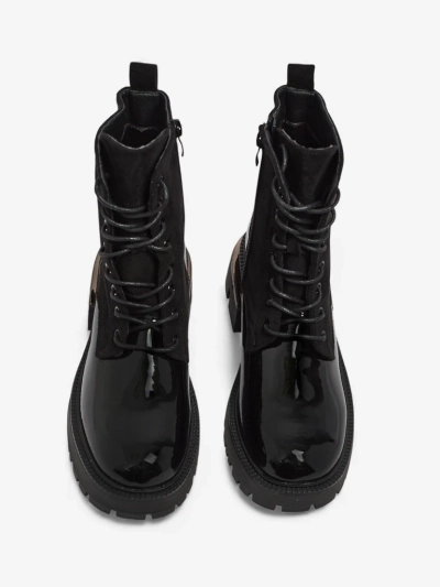 Női bokacsizma öko bőr és öko velúr Lalunes