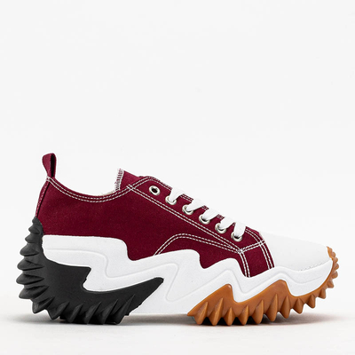 Sport bordó női cipő a'la tornacipő Wenova - Lábbeli