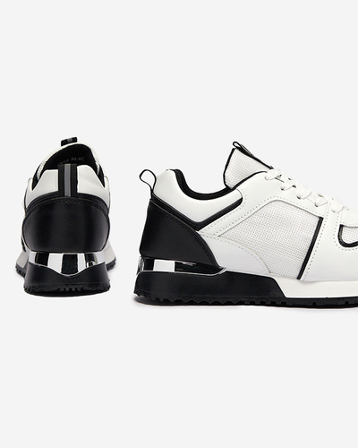 Fehér női sportcipő fekete Ruby betétekkel - Cipő