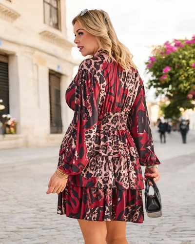 Royalfashion Női térdig érő ruha mintával