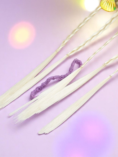 Royalfashion Gumis, kagylókkal díszített, felcsatolható fonatok