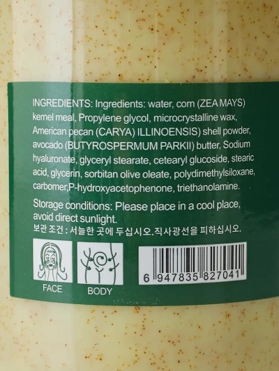 Arc- és testradír Avokádó 300ml
