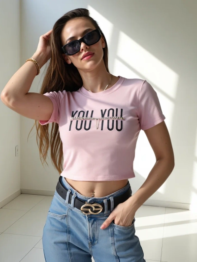 Royalfashion Női pamut crop top