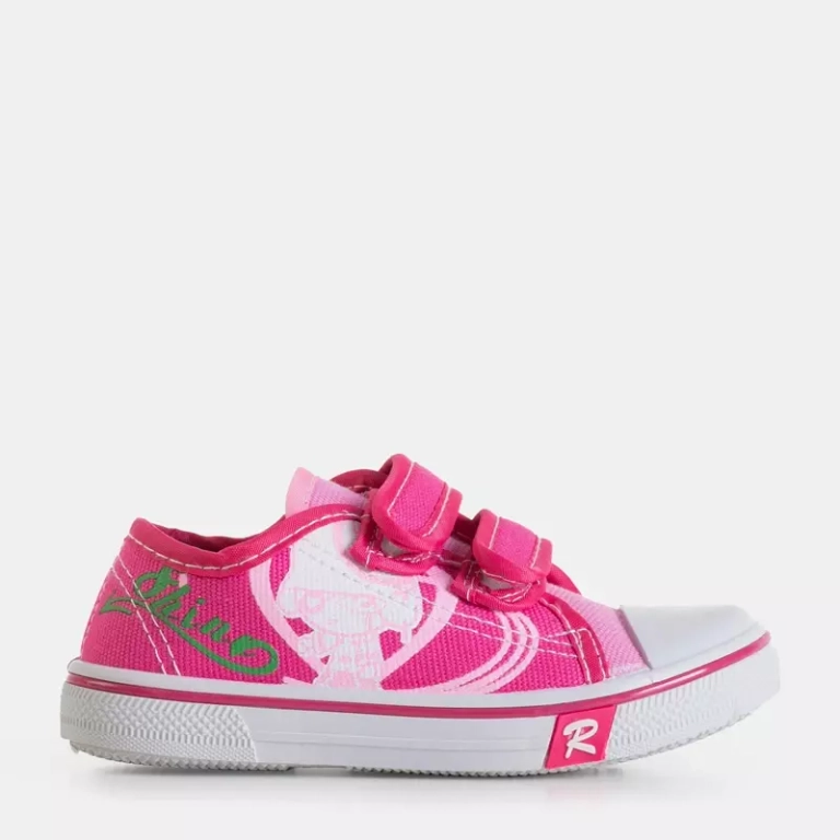 OUTLET Gyermek fukszia cipők tépőzáras Kail- cipővel