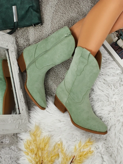 SpireHush női öko velúr cowboy csizmák