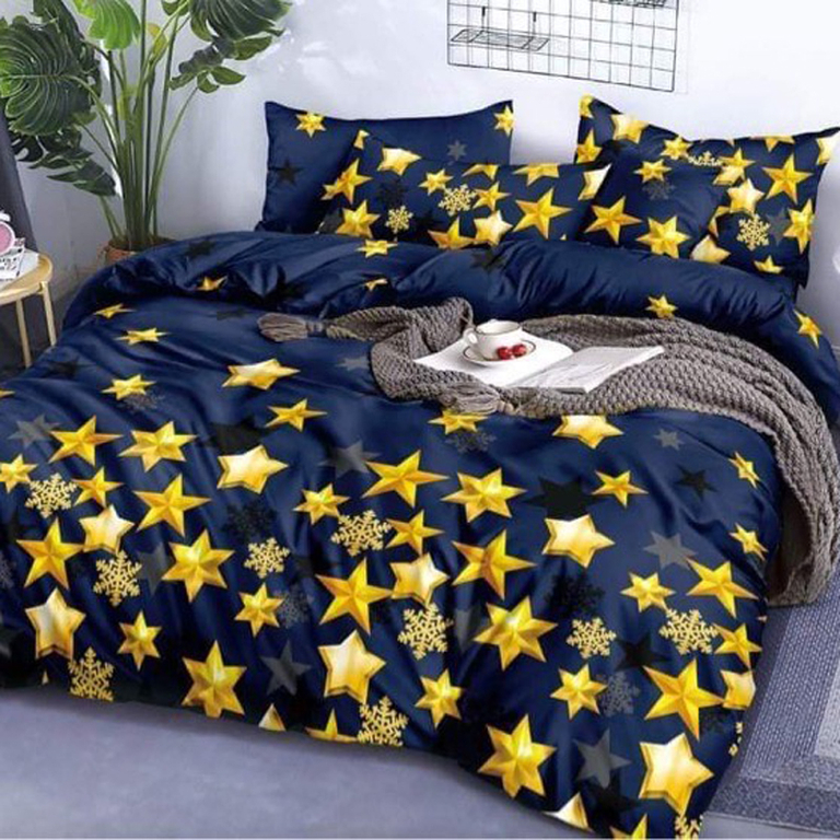 Karácsonyi ágynemű csillagokkal 200x220-as 4 darabos szett - Ágynemű