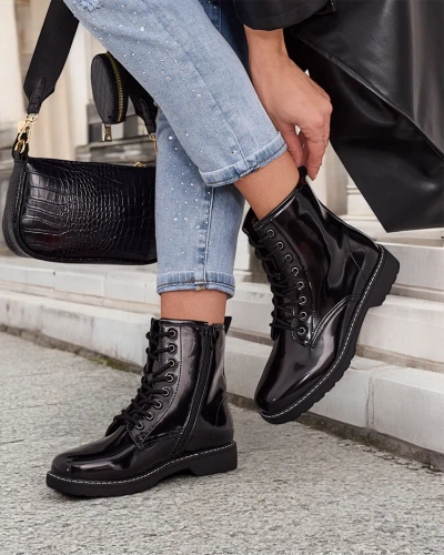 Royalfashion Női felső belelt bokacsizma Lacerro