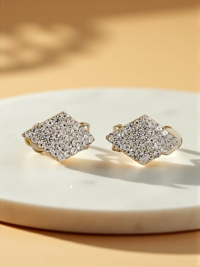 Royalfashion női cirkónia klipszes fülbevaló