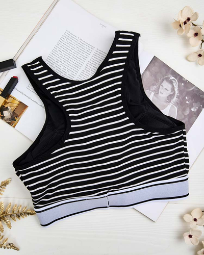Royalfashion női csíkos sportmelltartó