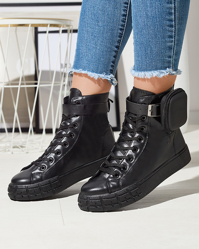 Fekete női sportcipő tasakkal Efiffe- Footwear