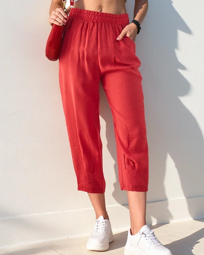 Royalfashion Egyenes női nadrág szövetből 7/8