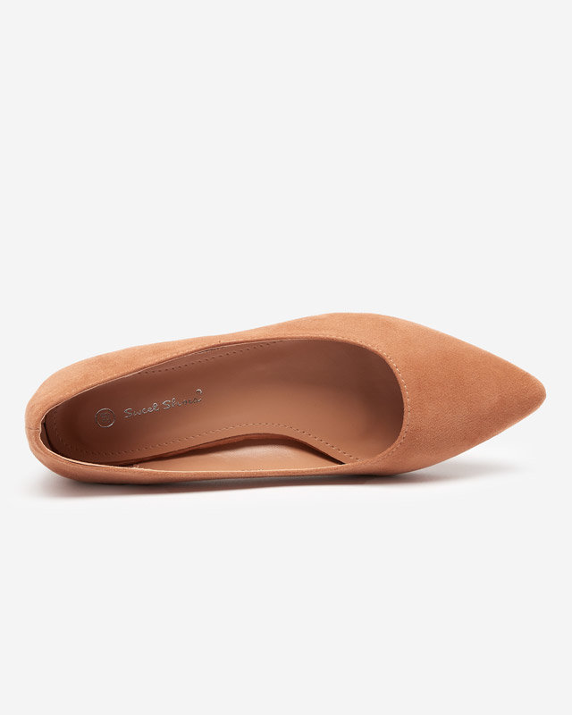 Világosbarna pumpák lapos sarkú Czinni - Lábbeli