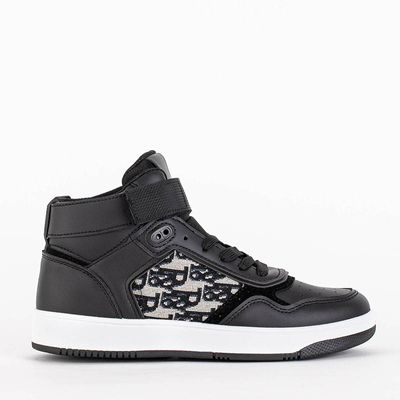 Fekete női sport magasszárú tornacipő Xosa - Lábbeli