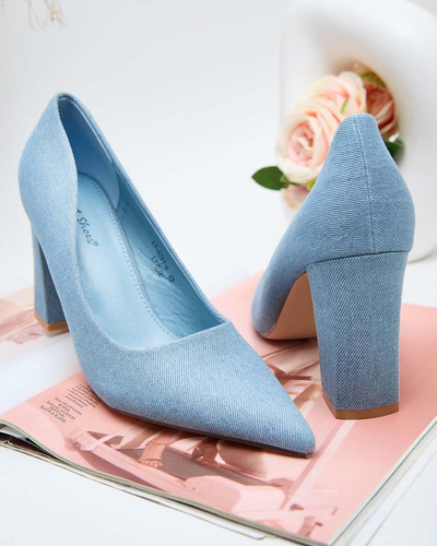 Royalfashion Női Jeansem tűsarkú cipő