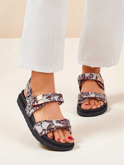 Királyi divat női szandál aloe mintával