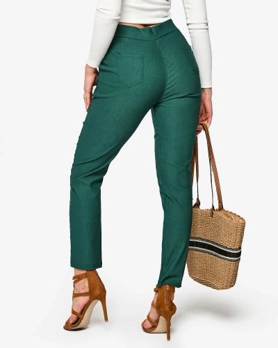 Sötétzöld női teggings nadrág PLUS SIZE- Ruházat