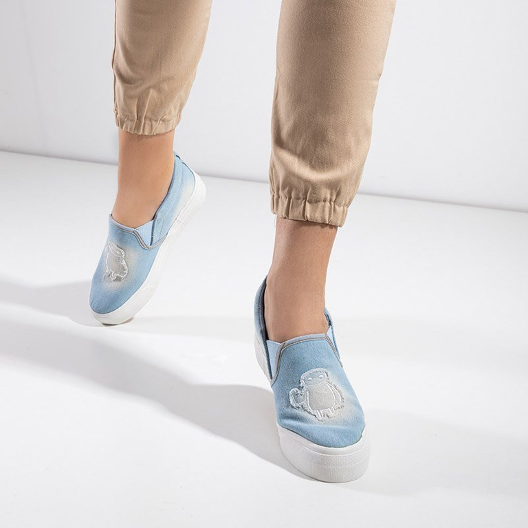 Kék női tornacipő a Boatik platformon - lábbeli