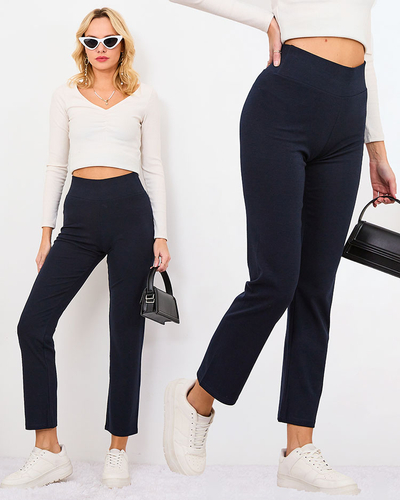 Royalfashion Navy kék női szövetnadrág