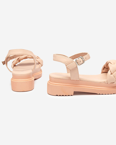 OUTLET Női púder szandál fonott övvel Kafha - Lábbeli