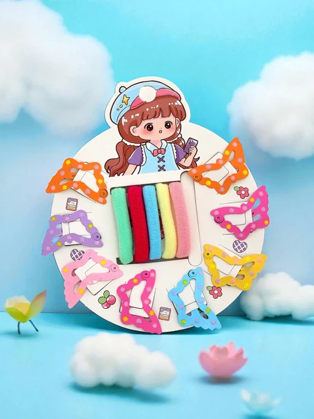 Színes hajcsatok és hajgumik gyerekeknek,