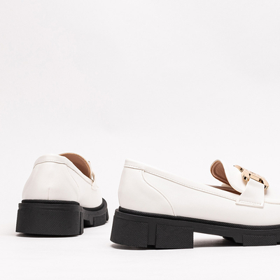 Női fehér cipő lánccal Semla - Lábbeli